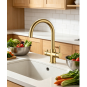 Multi-Tap Classic 3in1 Kokend Water Kraan <br /> Gold - Rond Multi-Tap Classic 3in1 Kokend Water Kraan <br /> Gold - Rond